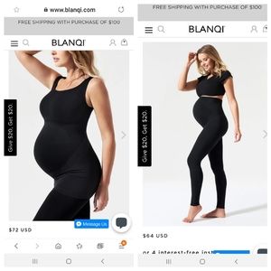 BLANQI bundle L maternity Leggings and Tank